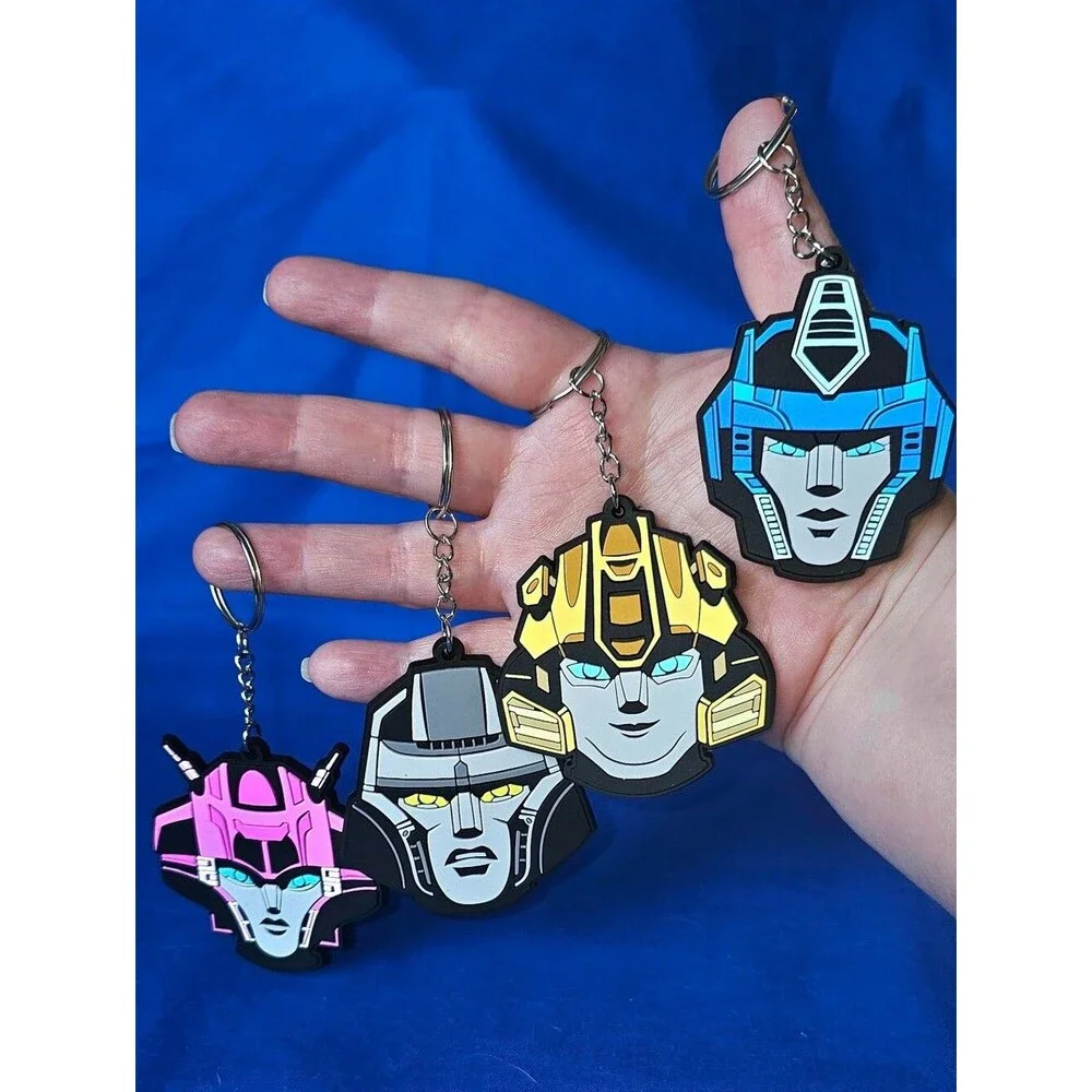 Transformers One Exclusive 4 Keychain Set Megatron Optimus Prime Elita Bumblebee